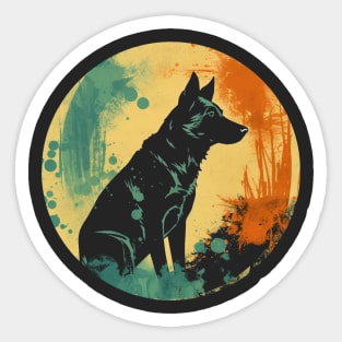 Vintage German Shepard Sticker